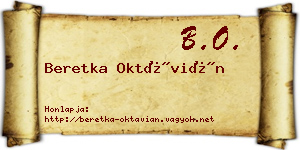 Beretka Oktávián névjegykártya